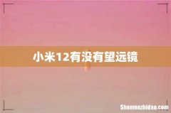 小米12有没有望远镜