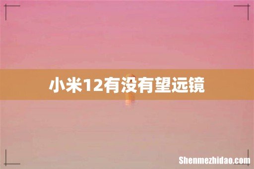 小米12有没有望远镜