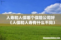 人保和人寿有什么不同 人寿和人保哪个保险公司好