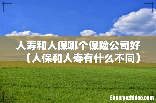 人保和人寿有什么不同 人寿和人保哪个保险公司好