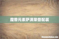 魔兽元素萨满荣誉配装