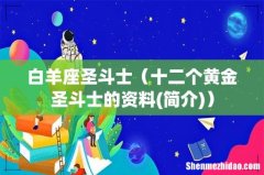 简介 十二个黄金圣斗士的资料 白羊座圣斗士