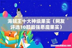网友评选10颗最强恶魔果实 海贼王十大神级果实