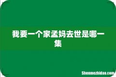 我要一个家孟妈去世是哪一集