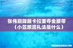 小笠原流礼法是什么 张伟丽降服卡拉重夺金腰带