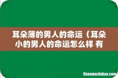 耳朵小的男人的命运怎么样 有何说法 耳朵薄的男人的命运