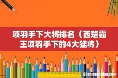 西楚霸王项羽手下的4大猛将 项羽手下大将排名