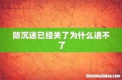 防沉迷已经关了为什么进不了