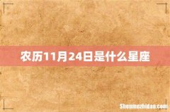 农历11月24日是什么星座