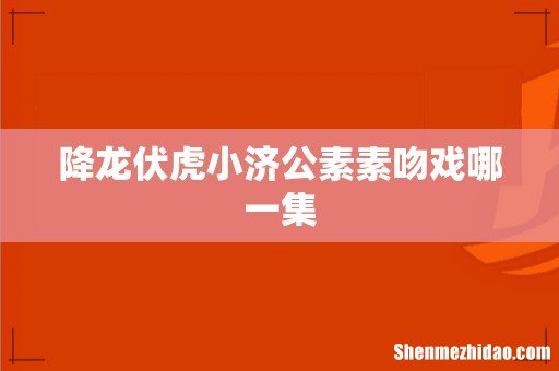 降龙伏虎小济公素素吻戏哪一集