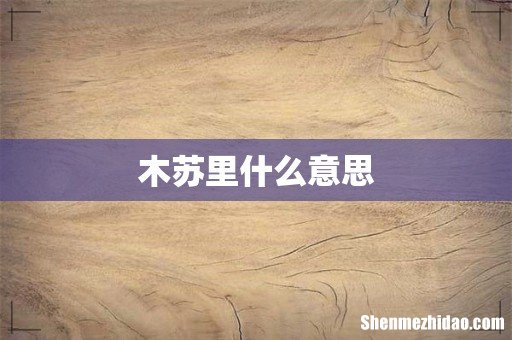 木苏里什么意思