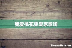我爱桃花更爱家歌词