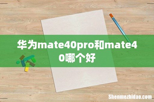 华为mate40pro和mate40哪个好