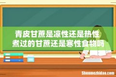 青皮甘蔗是凉性还是热性 煮过的甘蔗还是寒性食物吗