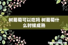 树葡萄可以吃吗 树葡萄什么时候成熟