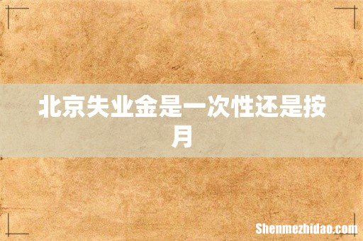 北京失业金是一次性还是按月