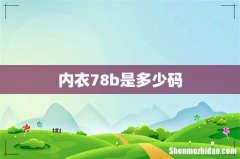 内衣78b是多少码