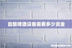 自酿啤酒设备需要多少资金