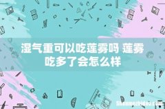 湿气重可以吃莲雾吗 莲雾吃多了会怎么样