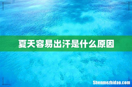 夏天容易出汗是什么原因