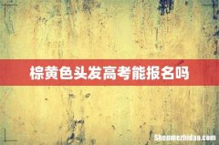 棕黄色头发高考能报名吗