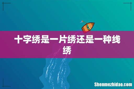 十字绣是一片绣还是一种线绣