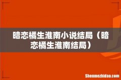 暗恋橘生淮南结局 暗恋橘生淮南小说结局
