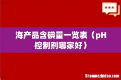 pH控制剂哪家好 海产品含碘量一览表