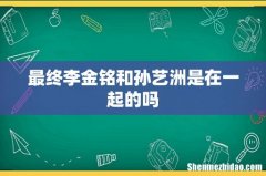 最终李金铭和孙艺洲是在一起的吗