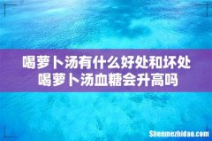 喝萝卜汤有什么好处和坏处 喝萝卜汤血糖会升高吗