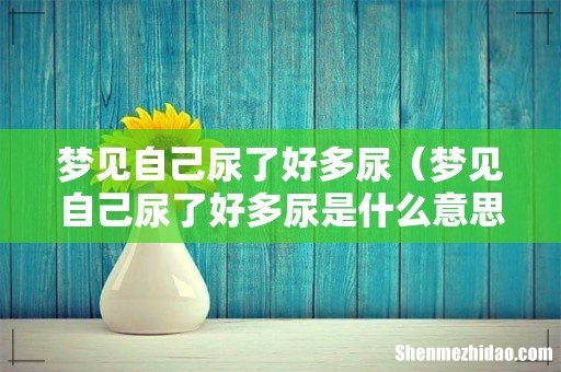 梦见自己尿了好多尿是什么意思 梦见自己尿了好多尿
