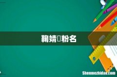 鞠婧祎粉名