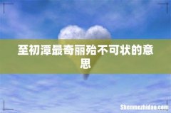至初潭最奇丽殆不可状的意思