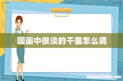 国画中很淡的干墨怎么调