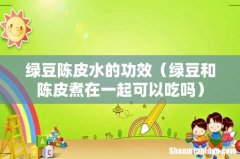 绿豆和陈皮煮在一起可以吃吗 绿豆陈皮水的功效