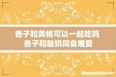 杏子和黄桃可以一起吃吗 杏子和酸奶同食难受