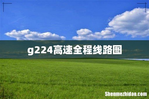 g224高速全程线路图