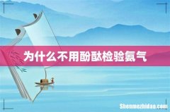 为什么不用酚酞检验氨气
