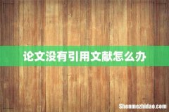 论文没有引用文献怎么办