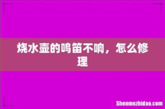 烧水壶的鸣笛不响，怎么修理