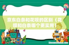花呗和白条哪个更实用 京东白条和花呗的区别