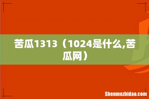 1024是什么,苦瓜网 苦瓜1313