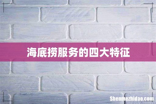 海底捞服务的四大特征