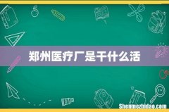 郑州医疗厂是干什么活