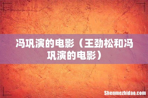 王劲松和冯巩演的电影 冯巩演的电影