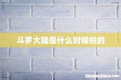 斗罗大陆是什么时候拍的