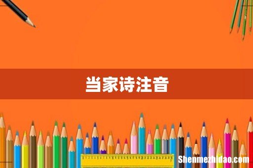 当家诗注音
