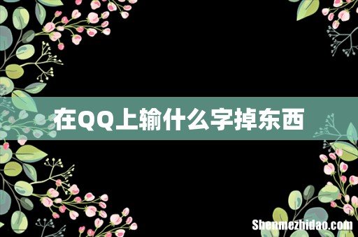 在QQ上输什么字掉东西