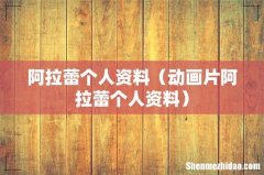 动画片阿拉蕾个人资料 阿拉蕾个人资料