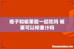 橙子和板栗能一起吃吗 板栗可以榨果汁吗